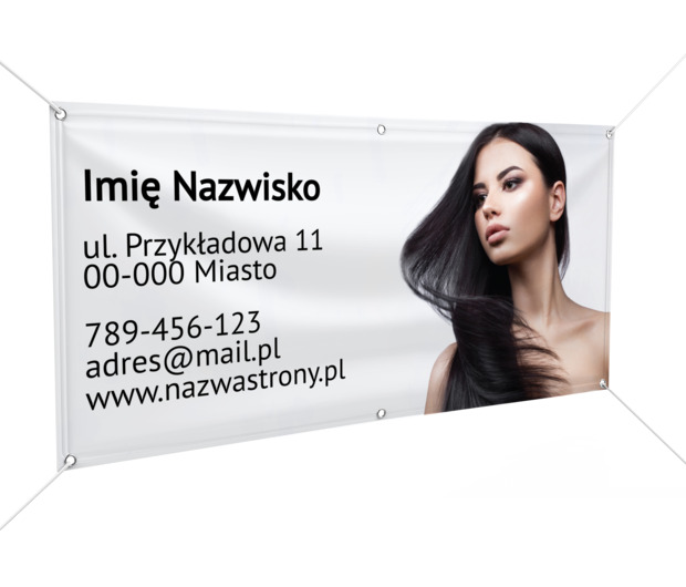 Graficzny  przekaz i zachęta – dobry balans, Zdrowie i uroda, Salon fryzjerski - Banery Netprint szablony online