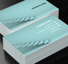 Schody na turkusowym tle, Budownictwo, Schody - Wizytówki Netprint