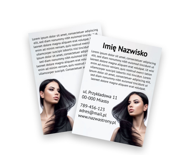 Zapowiedź pięknego wyglądu, Zdrowie i Uroda, Salon Fryzjerski - Ulotki Netprint szablony online