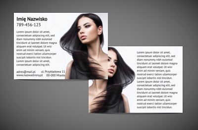 Równowaga grafiki i informacji, Zdrowie i Uroda, Salon Fryzjerski - Ulotki Netprint