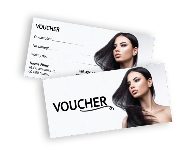 Voucher dla dbających o urodę, Zdrowie i uroda, Salon fryzjerski - Vouchery Netprint szablony online