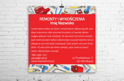 Jaka reklama, takie usługi?, Budownictwo, Remont i Wykończenia - Plakaty Wielkoformatowe Netprint
