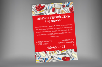 Plakat dla firmy remontowej, Budownictwo, Remont i Wykończenia - Plakaty Netprint