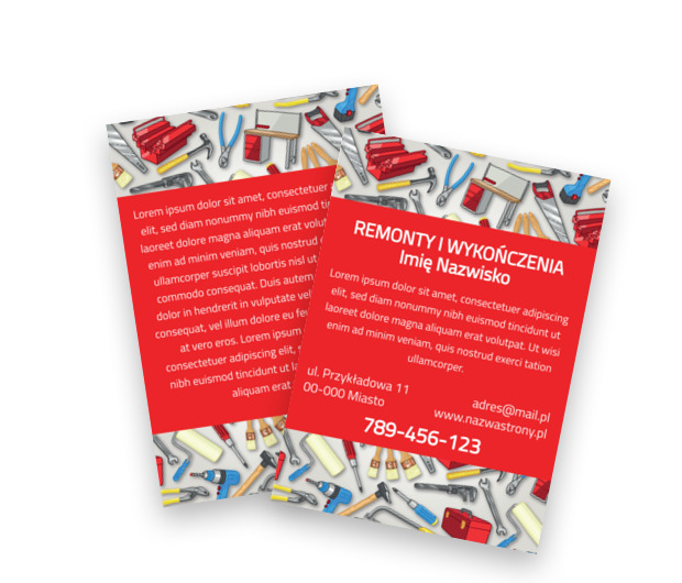 Jeśli reklamować firmę remontową, to tylko tak, Budownictwo, Remont Wykończenia - Ulotki Netprint szablony online
