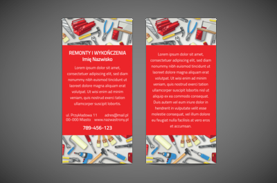 Dobry podział na informację i grafikę, Budownictwo, Remont Wykończenia - Ulotki Netprint