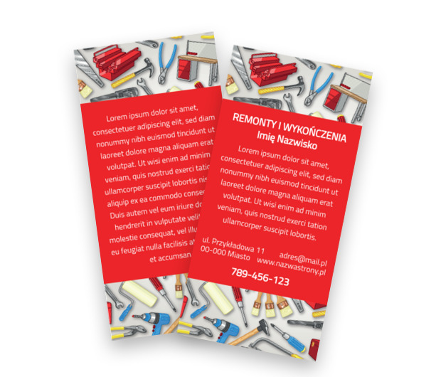 Dobry podział na informację i grafikę, Budownictwo, Remont Wykończenia - Ulotki Netprint szablony online