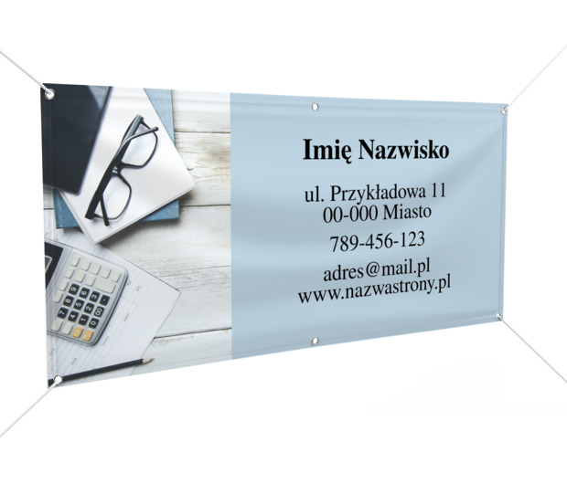 Modna kolorystyka, duża widoczność, Finanse i ubezpieczenia, Biuro rachunkowe  - Banery Netprint szablony online