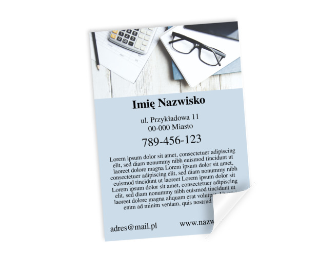 Reklamuj się modnie i skutecznie, Finanse i ubezpieczenia, Biuro rachunkowe - Plakaty Netprint szablony online