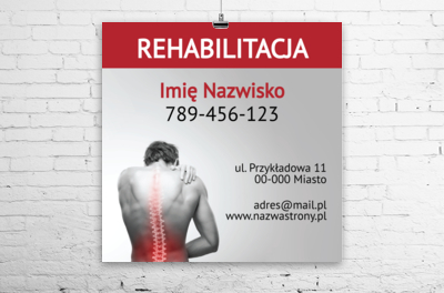 Grafika, która korzysta ze skojarzeń, Medycyna, Rehabilitacja - Plakaty Wielkoformatowe Netprint