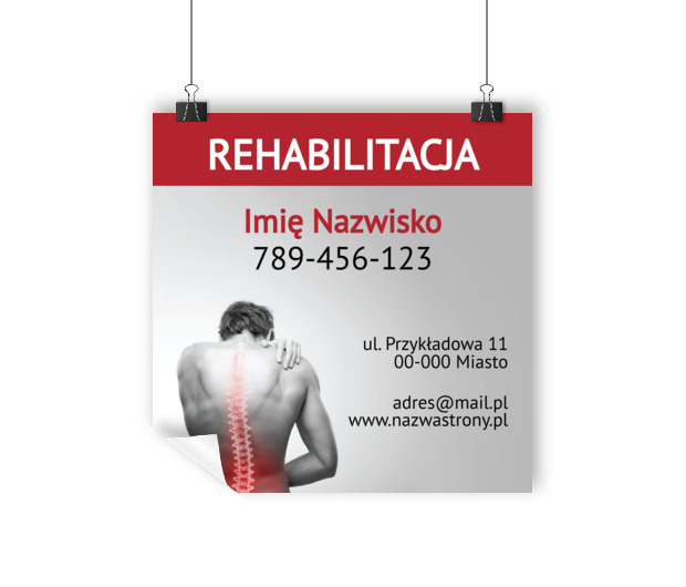 Grafika, która korzysta ze skojarzeń, Medycyna, Rehabilitacja - Plakaty Wielkoformatowe Netprint szablony online