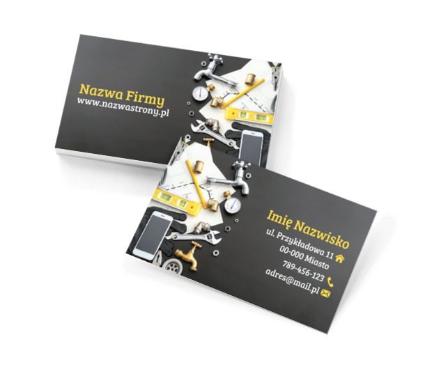 Techniczne i konkretne podejście do pracy, Usługi domowe, Hydraulik - Wizytówki Netprint szablony online