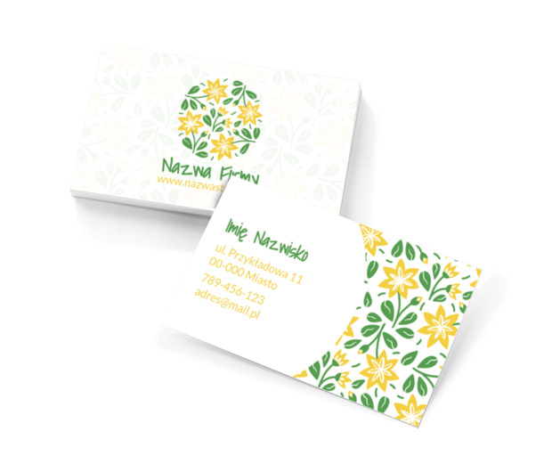 Kwiatowa zapowiedź – usługi blisko natury, Środowisko i Przyroda, Kwiaciarnia - Wizytówki Netprint szablony online