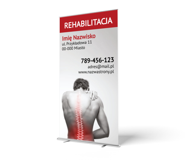 Ta kolorystyka przebije wszystko, Medycyna, Rehabilitacja - Roll-up Netprint szablony online