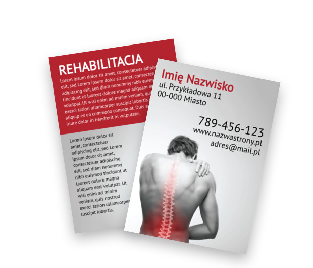 Skuteczna pomoc w bólu, Medycyna, Rehabilitacja - Ulotki Netprint szablony online