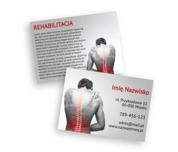 Dynamiczna reklama z ważną sugestią, Medycyna, Rehabilitacja - Ulotki Netprint szablony online