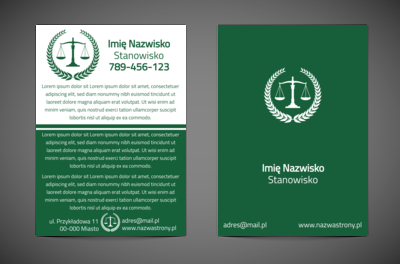 Uporządkowany sposób przekazu reklamowego, Prawo, Kancelaria adwokoacka - Ulotki Netprint