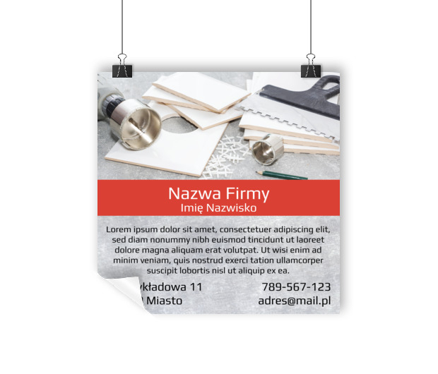 Przyciągamy uwagę i informujemy, Budownictwo, Remont i Wykończenia - Plakaty Wielkoformatowe Netprint szablony online