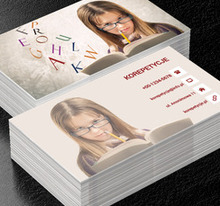 Dziecko w okularach, Edukacja, Korepetycje - Wizytówki Netprint