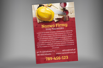 Informacja na pięknym tle, Budownictwo, Remont i Wykończenia - Plakaty Netprint