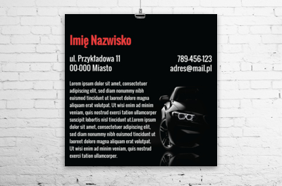 Plakat zupełnie niebanalny, Transport, Wypożyczalnia samochodów - Plakaty Wielkoformatowe Netprint