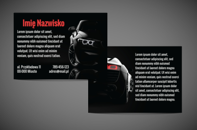 Reklama w ultra nowoczesnym stylu, Transport, Wypożyczalnia samochodów - Ulotki Netprint