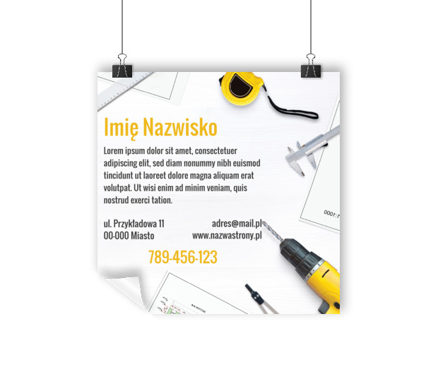 Stawiamy na czytelny przekaz, Budownictwo, Remont i Wykończenia - Plakaty Wielkoformatowe Netprint szablony online