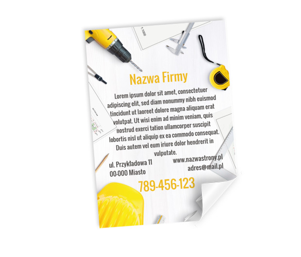 Narzędzia jako czytelne symbole, Budownictwo, Remont i Wykończenia - Plakaty Netprint szablony online