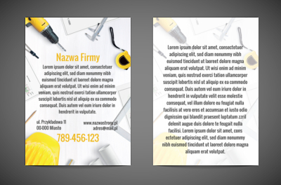 Dużo informacji i ciekawa estetyka, Budownictwo, Remont Wykończenia - Ulotki Netprint