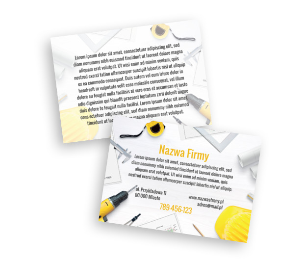 Ciekawa grafika budowlana, Budownictwo, Remont Wykończenia - Ulotki Netprint szablony online