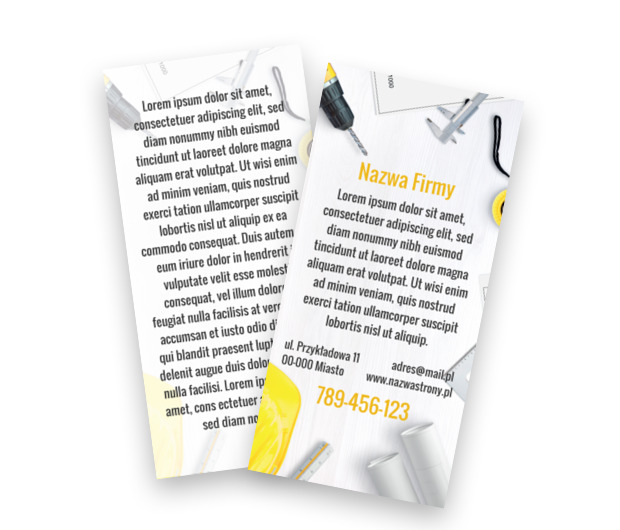 Nowoczesna, budowlana ulotka, Budownictwo, Remont Wykończenia - Ulotki Netprint szablony online