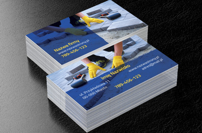 Solidny fundament ciężkiej pracy, Budownictwo, Usługi kamieniarskie - Wizytówki Netprint