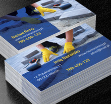 Solidny fundament ciężkiej pracy, Budownictwo, Usługi kamieniarskie - Wizytówki Netprint