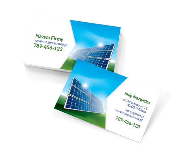 Alternatywne źródła energii, Środowisko i Przyroda, Ochrona Środowiska - Wizytówki Netprint szablony online