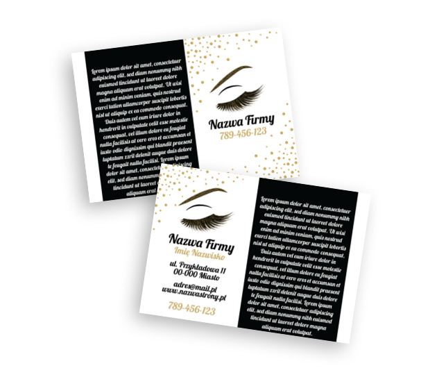 Kontrasty dobrze sprawdzają się w reklamie, Zdrowie i Uroda, Wizaż - Ulotki Netprint szablony online