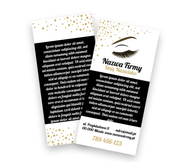 Ulotka w stylu glamour, Zdrowie i Uroda, Wizaż - Ulotki Netprint szablony online