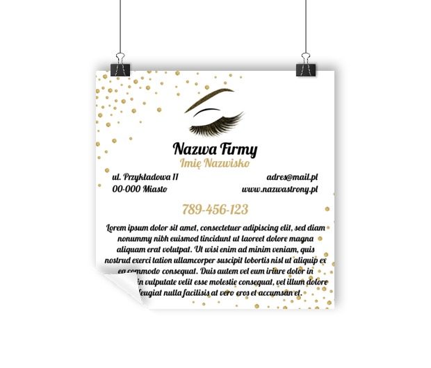 Plakat jako zapowiedź profesjonalizmu, Zdrowie i uroda, Wizaż - Plakaty Wielkoformatowe Netprint szablony online