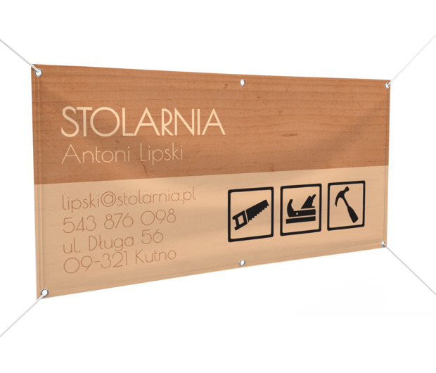 Drewnopodobna grafika stolarska, Budownictwo, Remont i Wykończenia - Banery Netprint szablony online