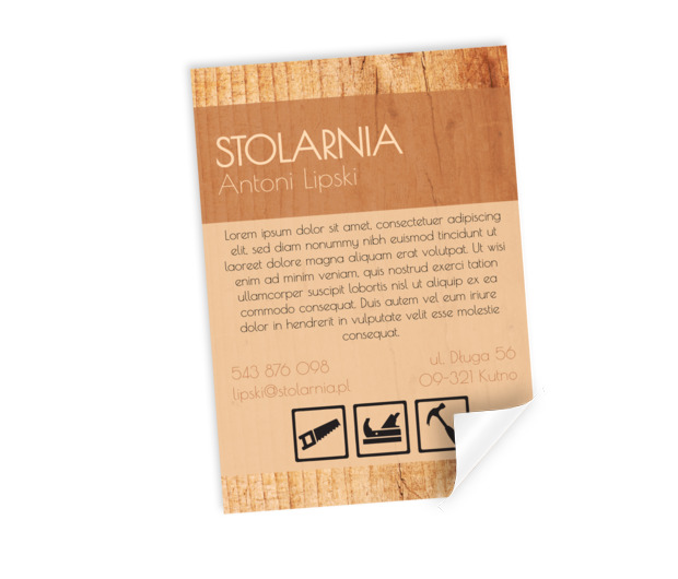 Reklama dla stolarskiego profesjonalisty, Budownictwo, Remont i Wykończenia - Plakaty Netprint szablony online