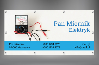 Reklama, która szybko się kojarzy, Budownictwo, Elektryk - Banery Netprint