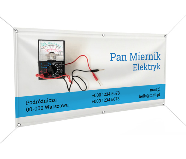 Reklama, która szybko się kojarzy, Budownictwo, Elektryk - Banery Netprint szablony online