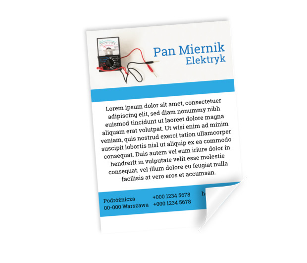 Reklama usług elektrycznych, Budownictwo, Elektryk - Plakaty Netprint szablony online