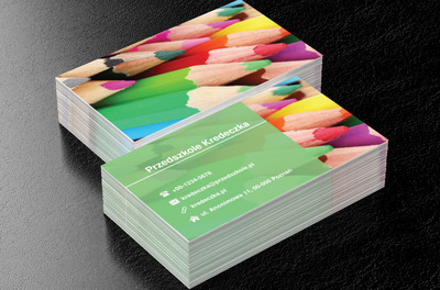 Kolorowe kredki, Edukacja, Przedszkole - Wizytówki Netprint