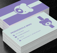 Fioletowy niedźwiadek, Edukacja, Przedszkole - Wizytówki Netprint