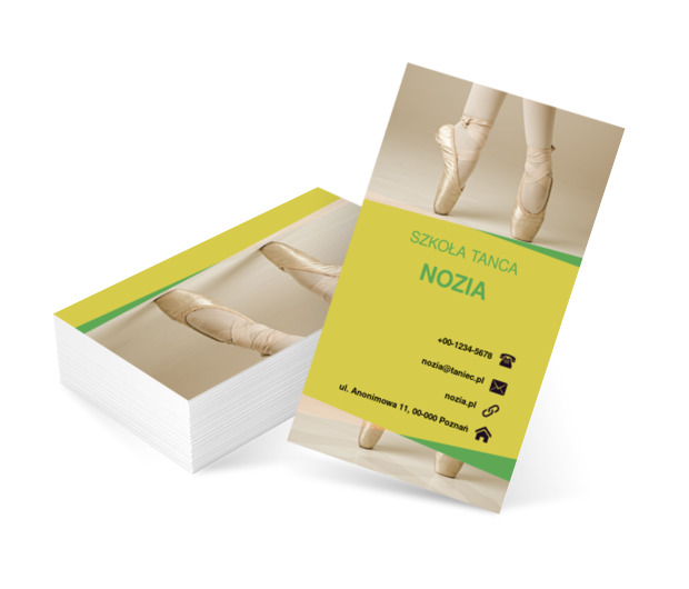 Nogi baletnicy, Edukacja, Szkoła tańca - Wizytówki Netprint szablony online