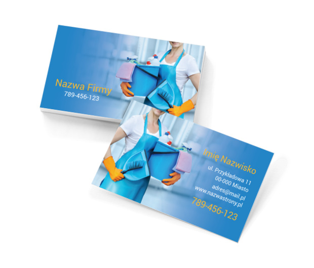 Skuteczne usługi porządkowe, Usługi domowe, Firma sprzątająca - Wizytówki Netprint szablony online
