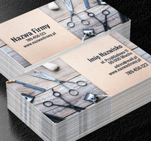 Retro grafika dla barbera, Zdrowie i uroda, Salon fryzjerski - Wizytówki Netprint