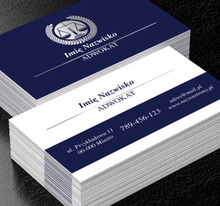 Grafika, która automatycznie budzi respekt, Prawo, Adwokat - Wizytówki Netprint