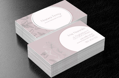 Delikatnie, pastelowo i naturalnie , Motywy, Roślinne - Wizytówki Netprint