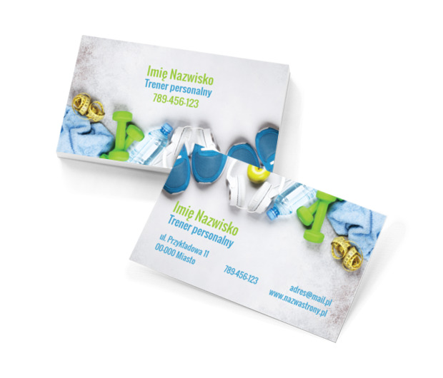 Siła tkwi w motywacji, Zdrowie i uroda, Trener personalny - Wizytówki Netprint szablony online