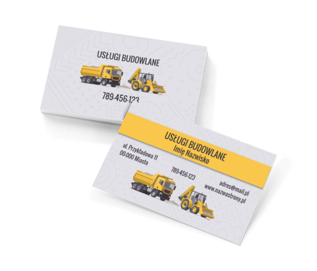 Profesjonalny sprzęt – profesjonalna usługa, Budownictwo, Wynajem sprzętu - Wizytówki Netprint szablony online
